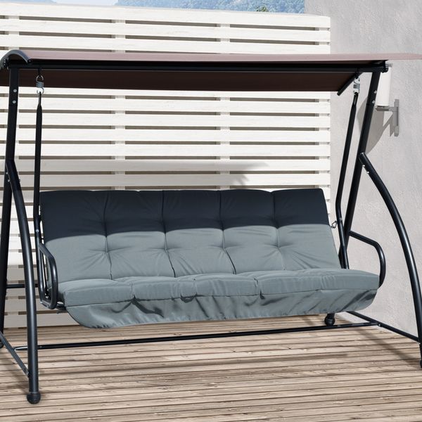 Auflagen-Set für Hollywoodschaukel 170 cm - Dunkelgrau