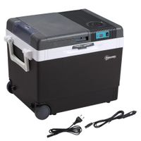 33L Auto-Kühlschrank Kühlbox Mini-Kühlschrank tragbar DC 12V AC 220V/240V für Auto und Camping Grau 40 x 30 x 43 cm