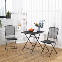 3-teiliges Bistro-Set Garnitur Sitzgruppe klappbar für Garten Balkon