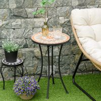 Ø35,5 cm Beistelltisch Gartentisch wetterfest Mosaik für Garten