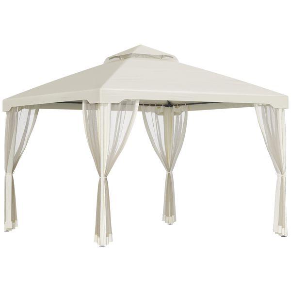 Gartenpavillon Pavillon Gartenzelt mit 4 Seitenwänden 3 x 3 m