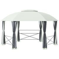 Gartenpavillon Pavillon wasserabweisend wetterfest Stahl Polyester