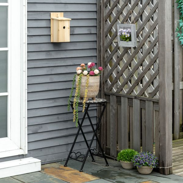 Pflanzenständer Ø36 x 67 cm klappbar rund für Balkon Garten Steinmosaik mehrfarbrig