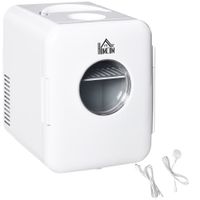 4L Auto-Kühlschrank Kühlbox Mini-Kühlschrank DC 12V AC 230V/50Hz 60 W für Auto und Camping Weiß 25,8 x 20,5 x 26,3 cm
