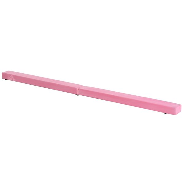 210 cm Schwebebalken Turnbalken Indoor Outdoor Balance Beam Klappbarer Turnbalken Balance Balken Balancierbalken bis 120 kg Rosa