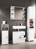 4-tlg. Badmöbelset Badezimmer Set "Zalo III" Weiß