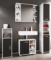 4-tlg. Badmöbelset Badezimmer Set "Zalo I" Schwarz