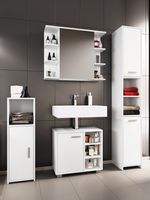 4-tlg. Badmöbelset Badezimmer Set "Zalo I" Weiß