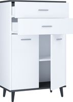 Highboard "Lindas" Weiß/Anthrazit
