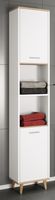 Hochschrank "Landos" Weiß/Honig-Eiche