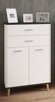 Seitenschrank "Landos" Weiß/Anthrazit