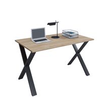 Schreibtisch "Lona" 110x80 X-Fußgestell Sonoma-Eiche/Schwarz
