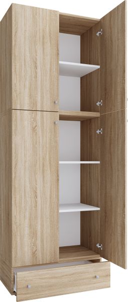 Büroschrank "Lona XXL" Drehtüren | Mit Schublade Sonoma-Eiche