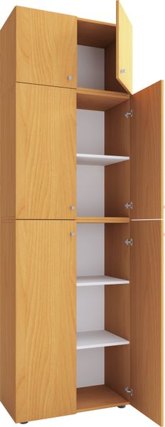 Büroschrank "Lona XXL" Drehtüren | Mit Aufsatz Buche