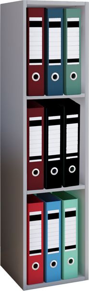 Büro-Regal "Offas 3-Fach" Grau