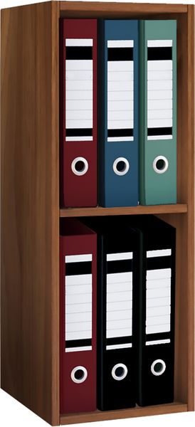 Büro-Regal "Offas 2-Fach" Kern-Nussbaum