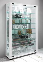 Standvitrine "Lumo Mini" mit Spiegel | Inkl. LED-Beleuchtung Weiß