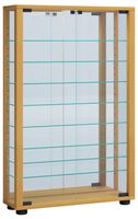 Standvitrine "Lumo Mini" mit Spiegel Buche