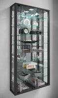 Wandvitrine "Vitrosa Maxi" mit Spiegel | Inkl. LED-Beleuchtung Schwarz