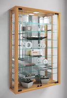 Wandvitrine "Vitrosa Mini" mit Spiegel | Inkl. LED-Beleuchtung Buche