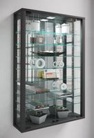 Wandvitrine "Vitrosa Mini" mit Spiegel Schwarz