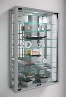 Wandvitrine "Vitrosa Mini" mit Spiegel Silber