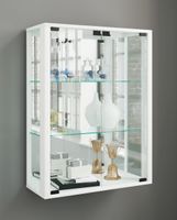 Wandvitrine "Udina" mit Spiegel | inkl. LED-Beleuchtung Weiß