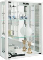 Wandvitrine "Udina" mit Spiegel Weiß