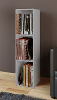 Schallplatten-Regal "Platto 3-Fach" Grau