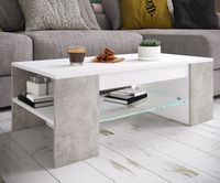 Couchtisch "Tunas" Weiß/Beton-Optik