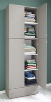 Kleiderschrank "Lona XXL" Drehtüren | Mit Schublade Grau