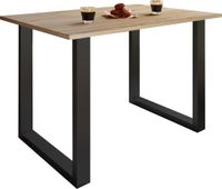 Esstisch "Xona" 140x50 U-Fußgestell Sonoma-Eiche/Schwarz