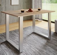Esstisch "Xona" 140x50 U-Fußgestell Sonoma-Eiche/Silber