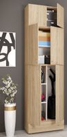 Putzschrank "Lona XXL" Drehtüren | Mit Aufsatz & Schublade Sonoma-Eiche
