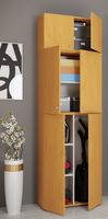 Putzschrank "Lona XXL" Drehtüren | Mit Aufsatz Buche