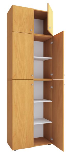 Schuhschrank "Lona XXL" Drehtüren | Mit Aufsatz Buche