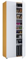 Schuhschrank "Vandol l" mit Türen 9 Fächer Buche/Weiß