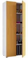 Schuhschrank "Vandol l" mit Türen 5 Fächer Weiß/Buche