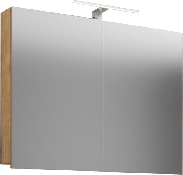 LED Spiegelschrank "Badinos" 80cm Honig-Eiche