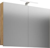 LED Spiegelschrank "Badinos" 80cm Honig-Eiche