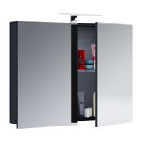 LED Spiegelschrank "Badinos" 80cm Schwarz