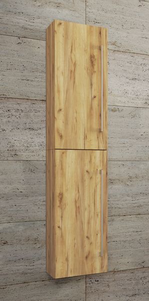 Hochschrank "Badinos 2 Drehtüren" Honig-Eiche
