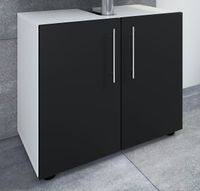 Unterschrank "Flandu II" Weiß/Schwarz