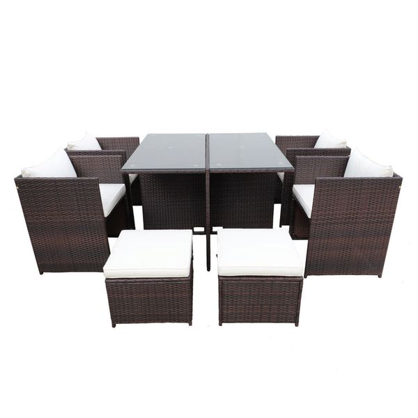 22tlg. Polyrattan-Sitzgruppe Gartenmöbel Rattan-Set