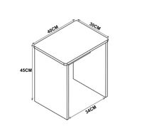 Hocker "Esal" Anthrazit/Honig-Eiche