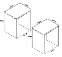 2er Set Hocker "Esal" Weiß