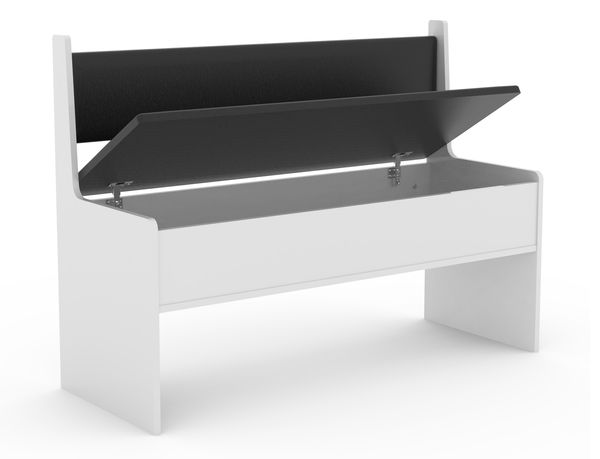 Eckbank "Esal 110" Weiß/Schwarz
