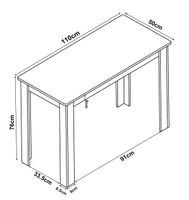 Esstisch"Esal 110" Anthrazit/Honig-Eiche