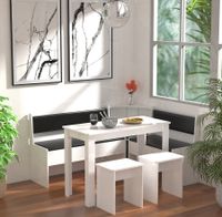 Eckbankgruppe Sitzgruppe Küchensitzgruppe "Esal Maxi" Weiß