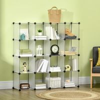 DIY Würfel Regalsystem 16 Würfeln Standregal 125 x 32 x 125 cm